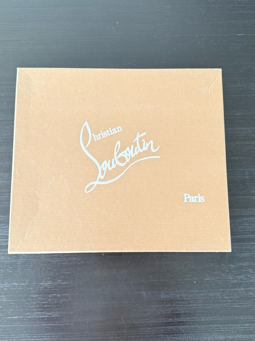 Christian Louboutin Tan Box with White Logo